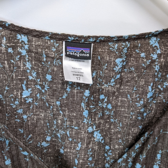 Patagonia Floral Tank Top, Hemp, High-back Tank Top, Ladies 12, Retro / Vintage - Picture 9 of 12